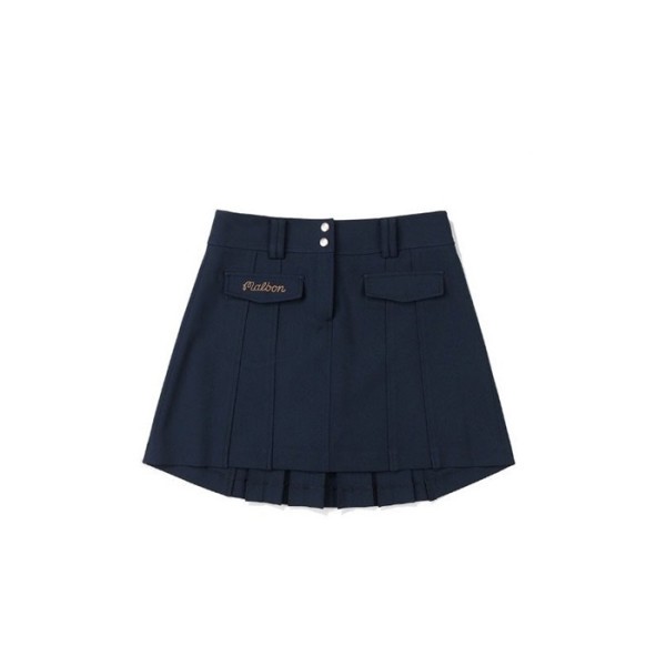 ✨[MALBON] 말본 여성 플리츠 카고 스커트 - gol481x