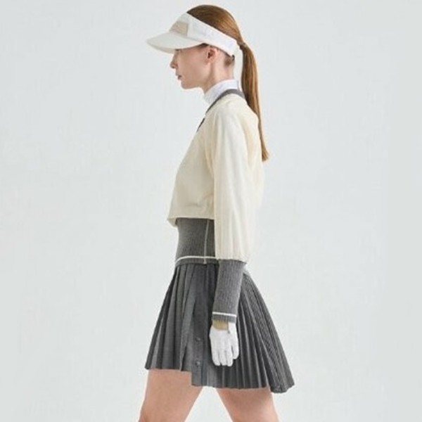 ✨[LANVIN BLANC] 랑방블랑 여성 울 블랜드 플리츠 스커트 - gol513x