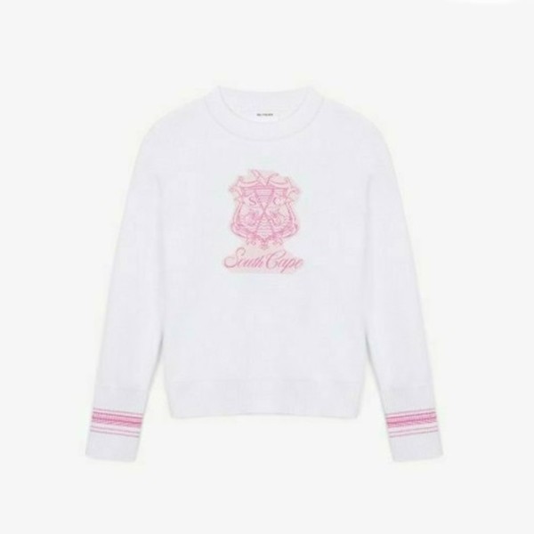 ✨[SOUTHCAPE] 사우스케이프 여성 아트웍 와펜 라운드 니트 풀오버 - gol574x