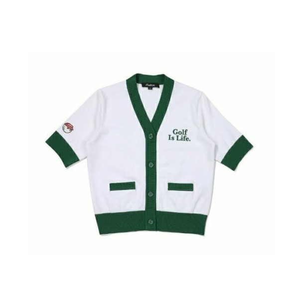 ✨[MALBON] 말본 여성 버킷 Golf is Life 가디건 - gol679x