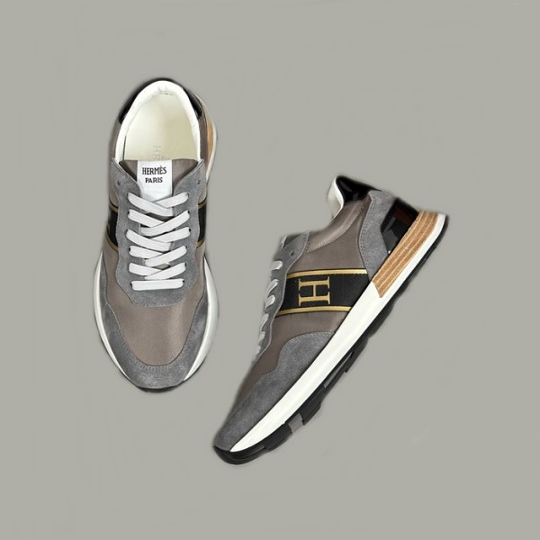 ✨에르메스 남성 엔볼 그레이 스니커즈 - Hermes Mens Gray Sneakers - hes715x