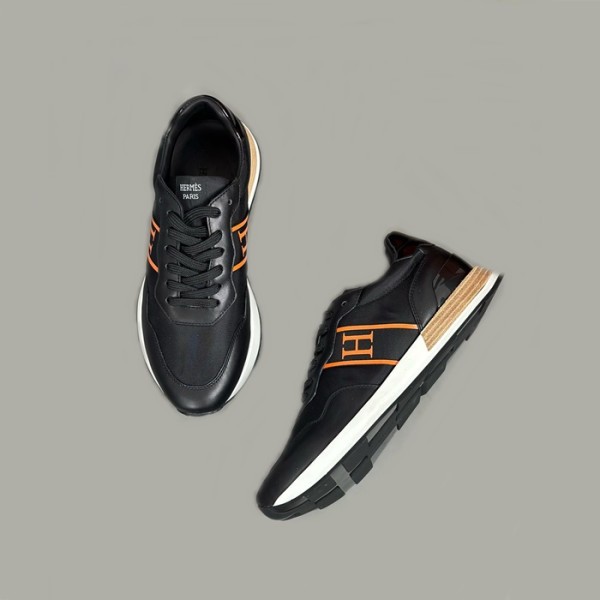 ✨에르메스 남성 엔볼 블랙 스니커즈 - Hermes Mens Black Sneakers - hes717x