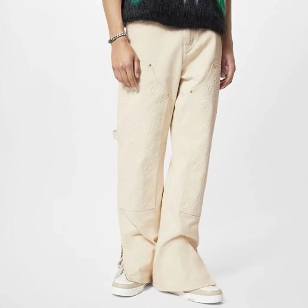 ✨루이비통 남성 아이보리 청바지 - Louis vuitton Mens Ivory Jeans - lvc881x