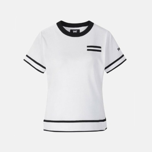 ❤PXG 여성 썸머 라운드넥 숏 슬리브 니트 - gol884x