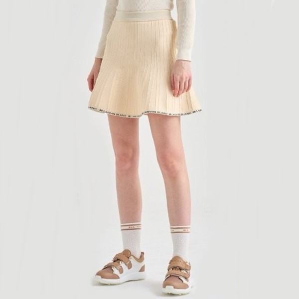 ✨[LANVIN BLANC] 랑방블랑 여성 로고 밴딩 니트 스커트 - gol910x