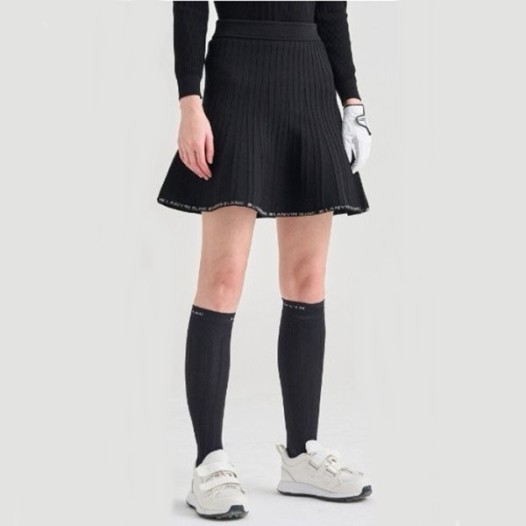 ❤[LANVIN BLANC] 랑방블랑 여성 로고 밴딩 니트 스커트 - gol911x