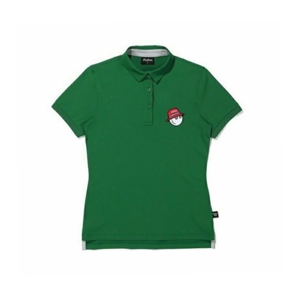 ✨[MALBON] 말본 여성 버킷 포인트 폴로 티셔츠 - gol1022x