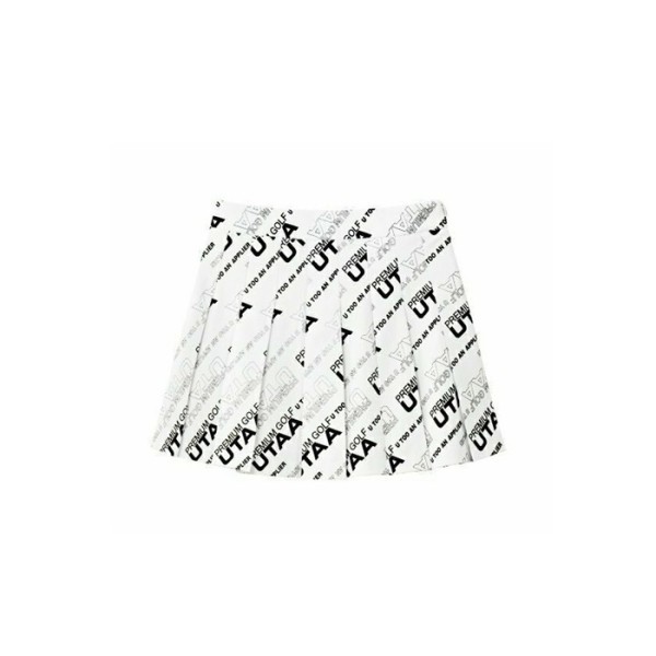 ✨[UTAA] 유타 여성 로고 슬로건 웨이브 플리츠 스커트 - gol1045x