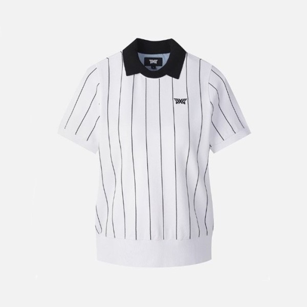 ✨PXG 여성 썸머 패턴 하프 슬리브 스웨터 - gol1073x