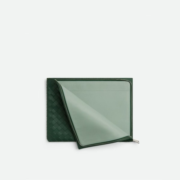 ✨보테가베네타 남성 피콕 그린 클러치 - Bottega Veneta Mens Intreccio Clutch - bvb2079x