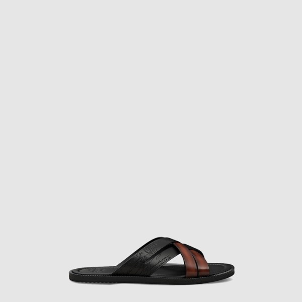 ✨벨루티 남성 브레이드 디테일 시프노스 스크리토 가죽 샌들 - Berluti Mens Braided Detail Sifnos Scritto Leather Sandals - bes781x