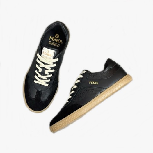 ❤펜디 남/녀 블랙 스니커즈 - Fendi Unisex Black Sneakers - fes782x