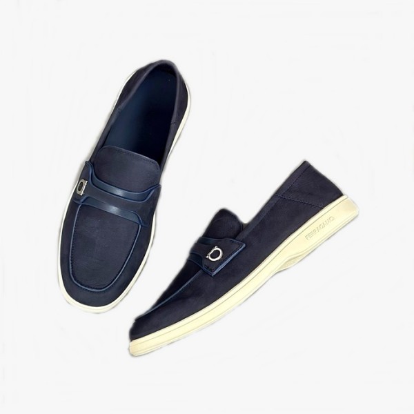 ✨페라가모 남성 네이비 스니커즈 - Ferragamo Mens Navy Sneakers - fes794x