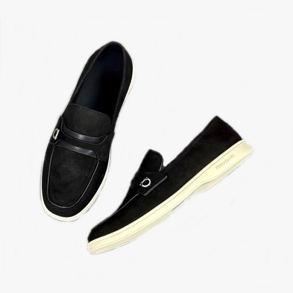✨페라가모 남성 블랙 스니커즈 - Ferragamo Mens Black Sneakers - fes795x