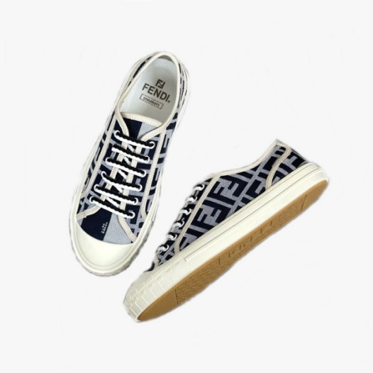 ❤펜디 남/녀 네이비 스니커즈 - Fendi Unisex Navy Sneakers - fes817x
