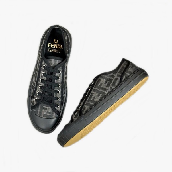 ✨펜디 남/녀 블랙 스니커즈 - Fendi Unisex Black Sneakers - fes820x