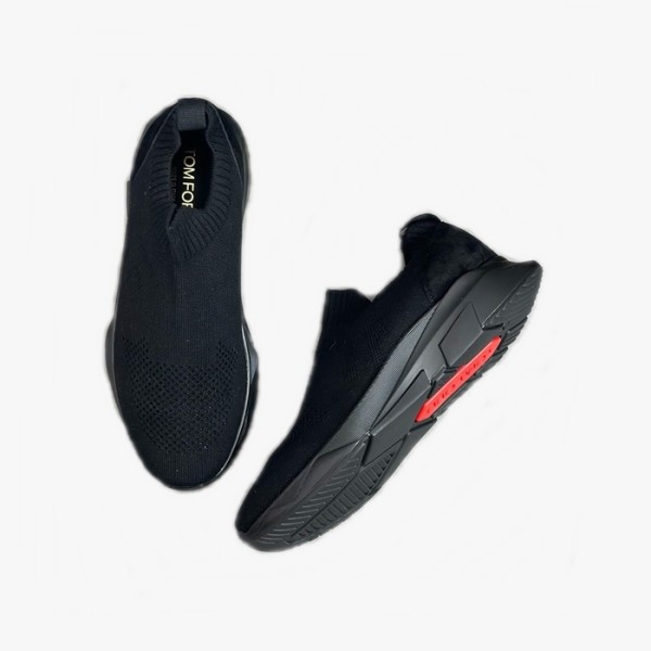 ✨톰포드 남성 블랙 스니커즈 - Tom Ford Mens Black Sneakers - tos822x