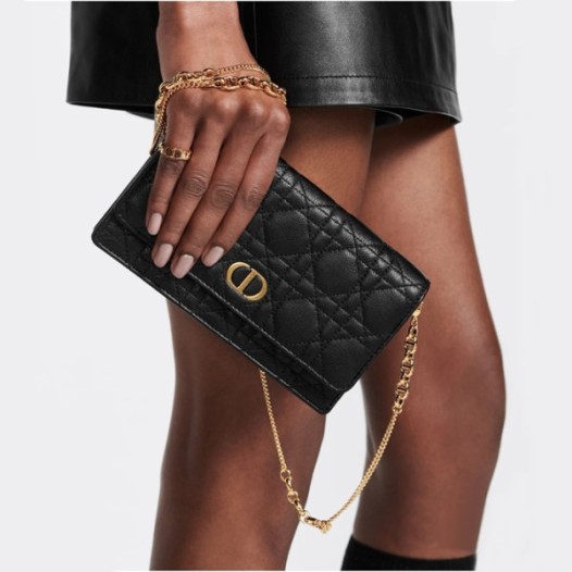 ❤디올 여성 카로 체인 백 S5134 - Dior Womens Black Caro Bag - dib2090x