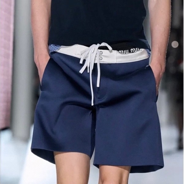 ✨미우미우 남성 네이비 반바지 - Miumiu Mens Navy Half-pants - mic962x