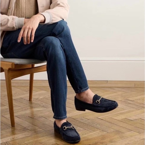 ✨브루넬로쿠치넬리 남성 홀스빗 로퍼 - Brunello Cucinelli Mens Navy Loafer - brs995x