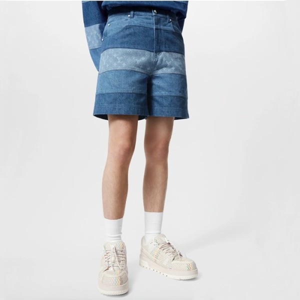 ✨루이비통 남성 블루 반바지 - Louis vuitton Mens Blue Half-pants - lvc1015x