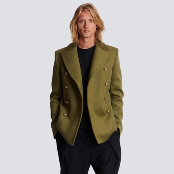 ✨발망 남성 그린 코트 - Balmain Mens Green Coats - bac1041x