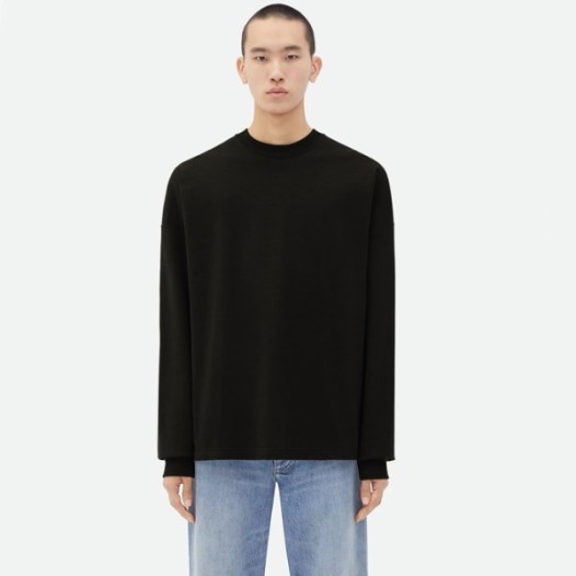 ❤보테가베네타 남성 블랙 맨투맨 - Bottega Veneta Mens Black Tshirts - bvc1064x