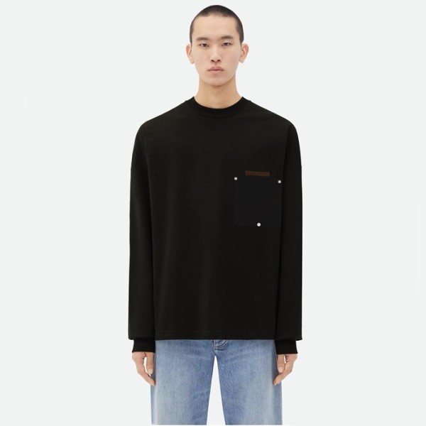 ✨보테가베네타 남성 블랙 맨투맨 - Bottega Veneta Mens Black Tshirts - bvc1066x