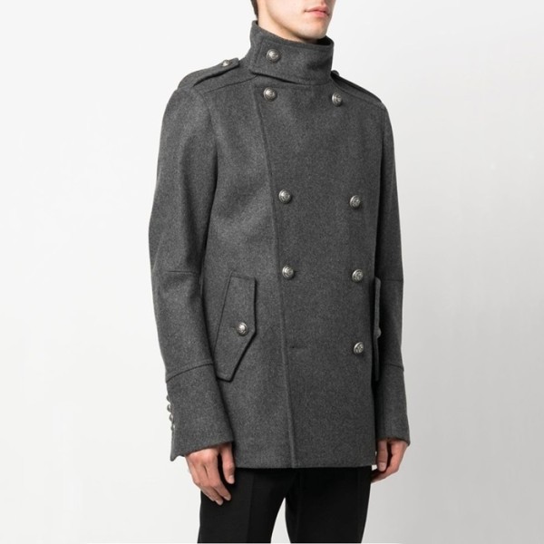 ✨발망 남성 그레이 코트 - Balmain Mens Gray Coats - bac1073x