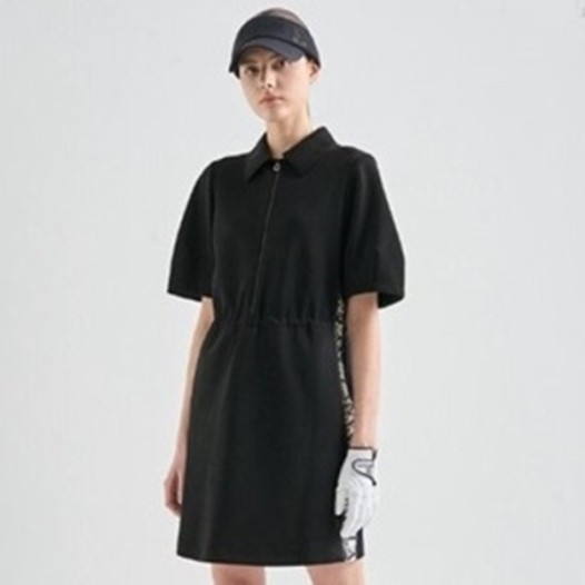 ❤[LANVIN BLANC] 랑방블랑 여성 컨트라스트 로고 라인 드레스 - gol1126x