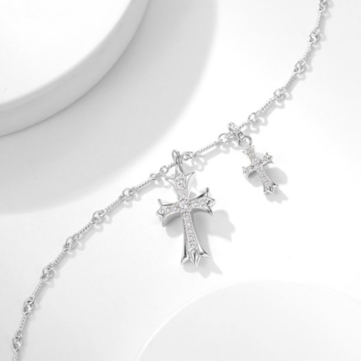 ❤크롬하츠 여성 화이트 골드 목걸이 - Chrome Hearts Womens White Gold Necklace- acc2049x