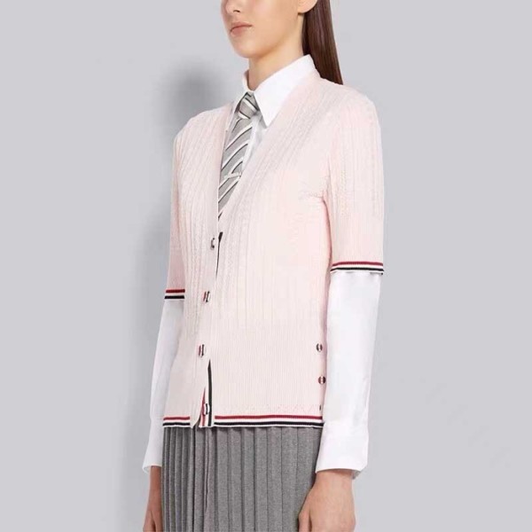 ✨톰브라운 여성 반팔 가디건 - Thom Browne Womens Cardigan - thc1239x