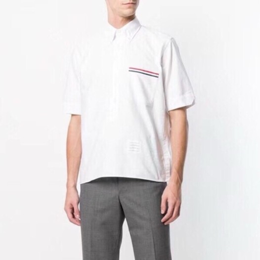 ❤톰브라운 남성 반팔 화이트 셔츠 - Thom Browne Mens White Dress Shirts - thc1242x