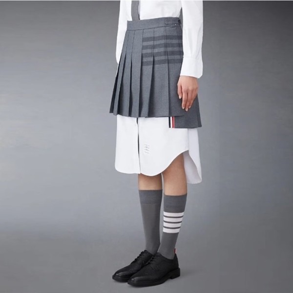 ✨톰브라운 여성 차콜 스커트 - Thom Browne Womens Charcoal Skirts - thc1285x