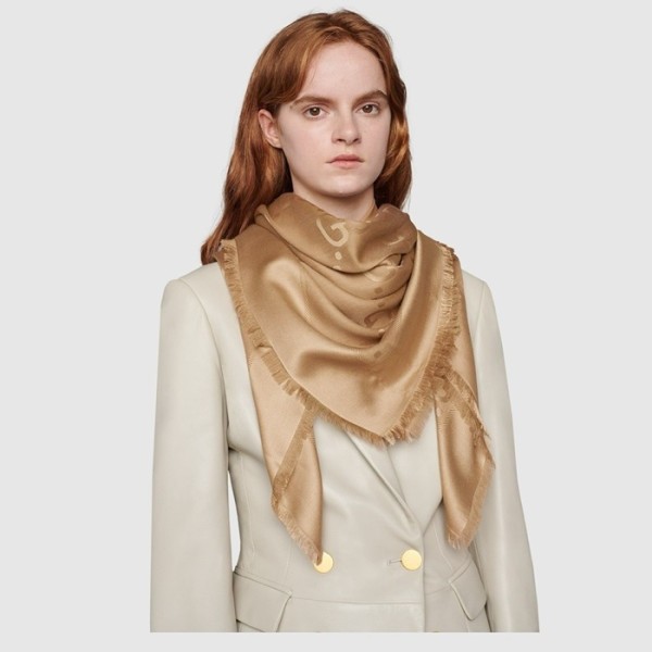 ✨구찌 여성 카멜 머플러 - Gucci Womens Camel Muffler - acc2163x