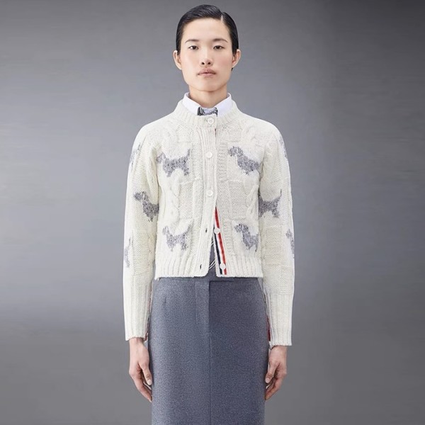 ✨톰브라운 여성 브이넥 가디건 - Thom Browne Womens Cardigan - thc1335x