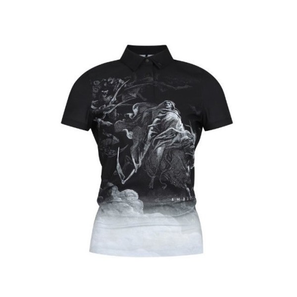 ✨[AMAZINGCRE] 어메이징크리 여성 단테 인페르노 카라 티셔츠 - gol1183x