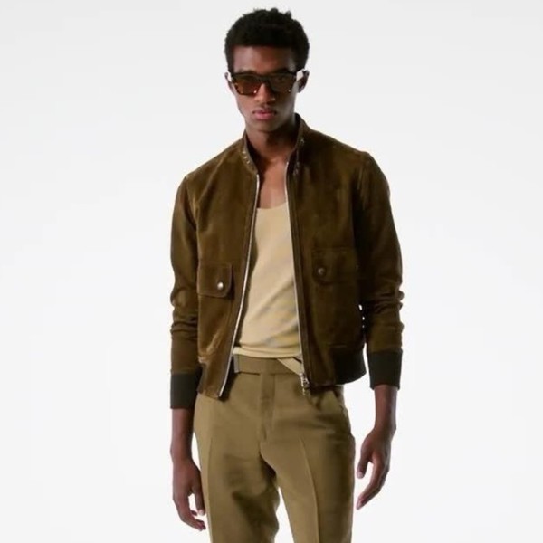 ✨톰포드 남성 가죽 자켓 - Tom Ford Mens Brown Jackets - toc1519x