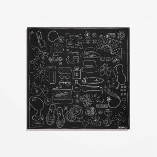 ❤샤넬 여성 블랙 스카프 - Chanel Womens Black Scarf - acc2323x
