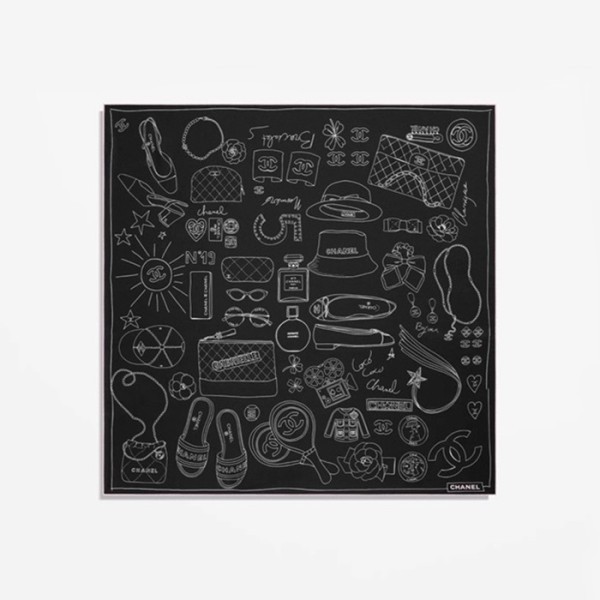✨샤넬 여성 블랙 스카프 - Chanel Womens Black Scarf - acc2323x
