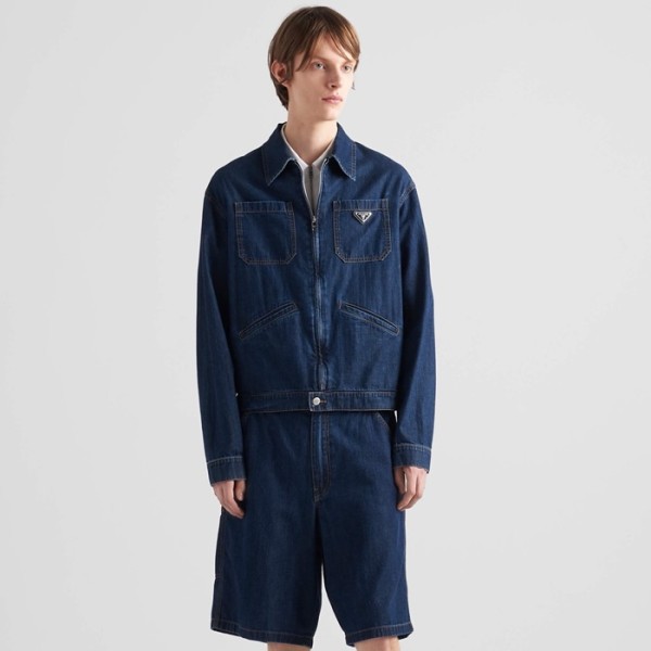 ✨매장판 프라다 남성 데님 셔츠 - Prada Mens Denim Shirts - prc1821x