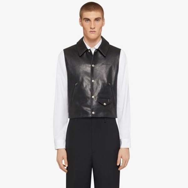 ✨지방시 남성 가죽 베스트 - Givenchy Mens Black Vest - gic1851x
