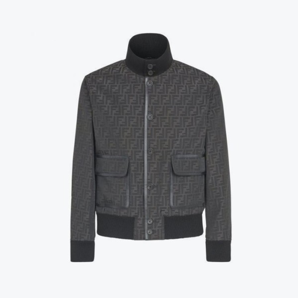 ✨펜디 남성 블루종 자켓 - Fendi Mens FF Black Jackets - fec1854x