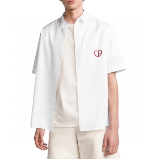 ❤디올 남성 화이트 반팔 셔츠 - Dior Mens White Shirts - dic1906x