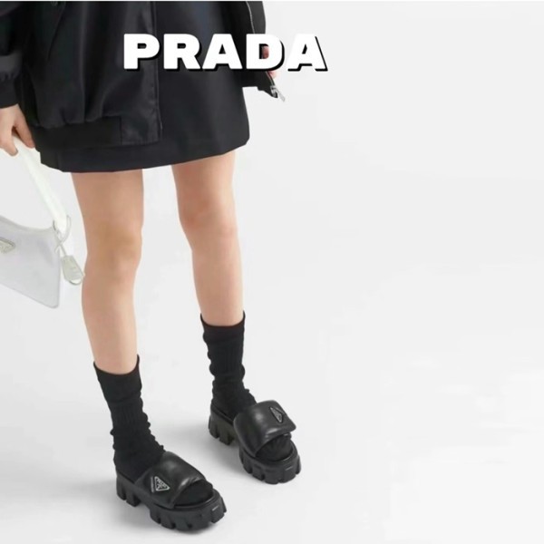 ✨프라다 여성 소프트 패딩 뮬 - Prada Womens Napa Mules - prs1389x