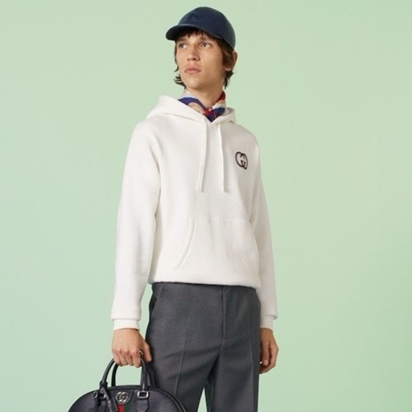 ✨구찌 남성 아이보리 후드티 - Gucci Mens Ivory Hoodie - guc2042x