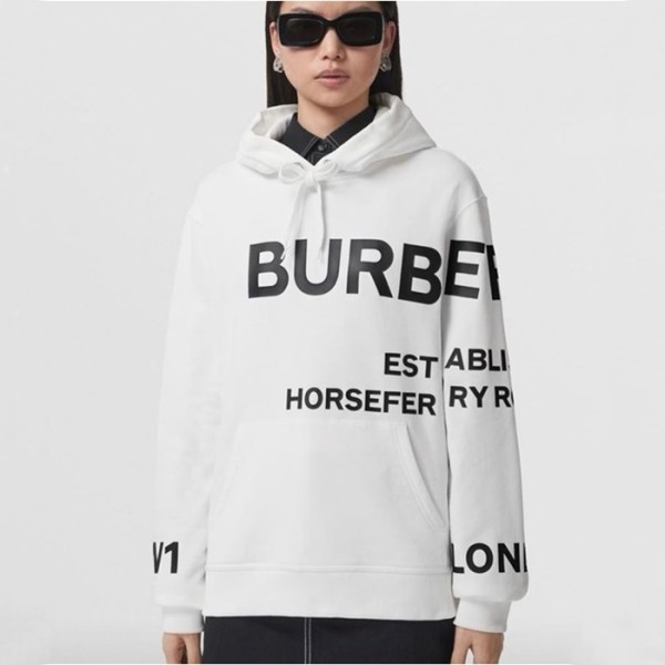 ✨버버리 여성 화이트 후드티 - Burberry Womens White Hoodie - buc2046x