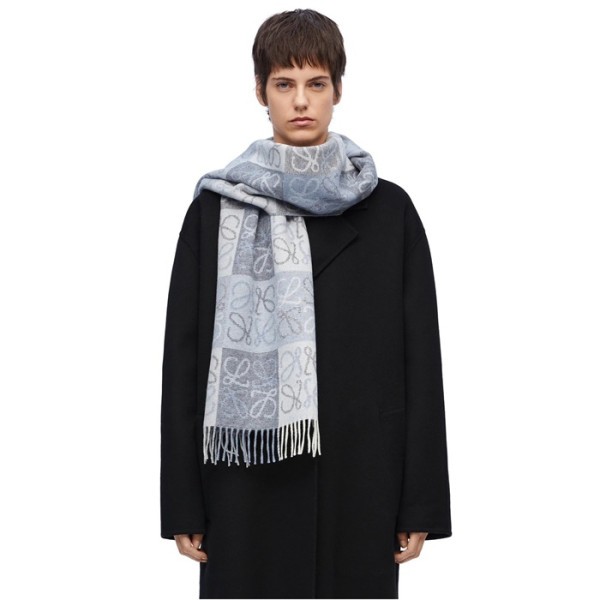 ✨로에베 남/녀 그레이 머플러 - Loewe Unisex Gray Muffler -acc2341x