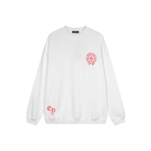 ❤크롬하츠 남성 화이트 맨투맨 - Chrome Hearts Mens White Tshirts - chc2184x