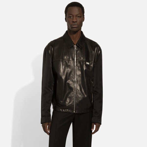 ✨돌체앤가바나 남성 가죽 자켓 - Dolce&Gabbana Mens Black Jackets - doc2222x